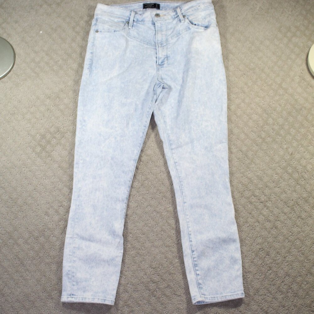 Abercrombie & Fitch Simone High Rise Ankle Sz 29 /8R Light Blue Acid Wash Jeans